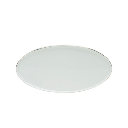 BRICARD PORCELAIN BRICARD LUNEL SERVEERBORD | 36 CM OVAAL ZILVER