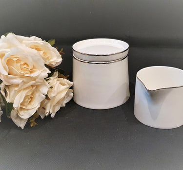 BRICARD PORCELAIN Bricard Lunel Suiker & Melkkanset 3 Delig Zilver