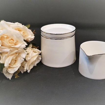 BRICARD PORCELAIN Bricard Lunel Suiker & Melkkanset 3 Delig Zilver