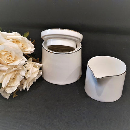 BRICARD PORCELAIN Bricard Lunel Suiker & Melkkanset 3 Delig Zilver