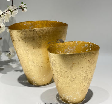 BRICARD PORCELAIN Bricard Murano Vaas Goud -M-