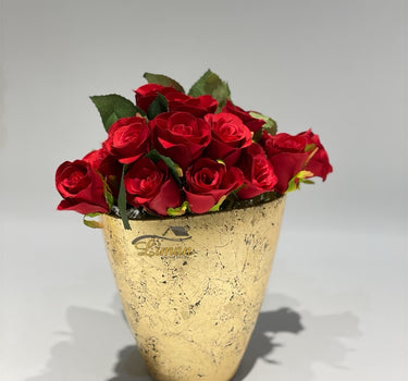 BRICARD PORCELAIN Bricard Murano Vaas Goud -S-