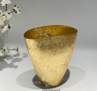 BRICARD PORCELAIN Bricard Murano Vaas Goud -S-