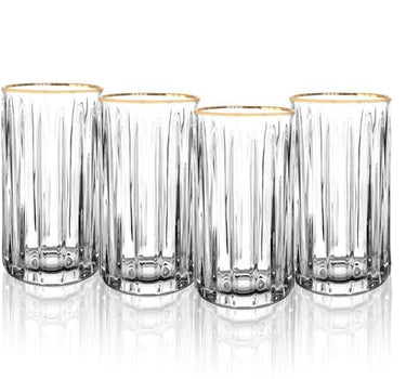 BRICARD PORCELAIN BRICARD MURCIA LONGDRINKGLAZENSET | GOUD 4-DELIG