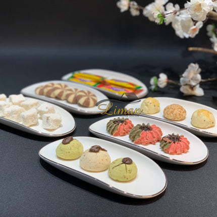 BRICARD PORCELAIN Bricard Porcelain Evry Wit - Zilver 6 Delig Serveerschaal