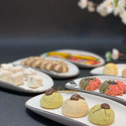 BRICARD PORCELAIN Bricard Porcelain Evry Wit - Zilver 6 Delig Serveerschaal