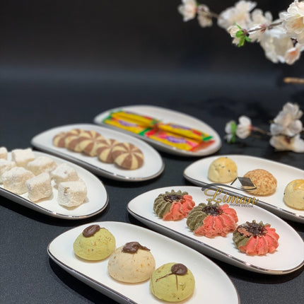 BRICARD PORCELAIN Bricard Porcelain Evry Wit - Zilver 6 Delig Serveerschaal