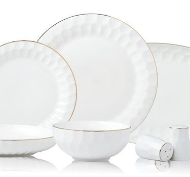 BRICARD PORCELAIN Bricard Porcelain Muret 6-Persoons | 27-Delig Serviesset Goud