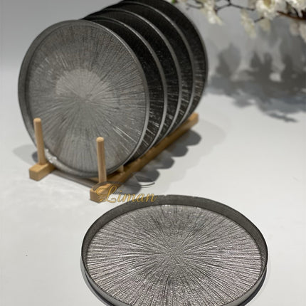 BRICARD PORCELAIN BRICARD REXY BORD | 21 CM ZILVER ( 1 DELIG )