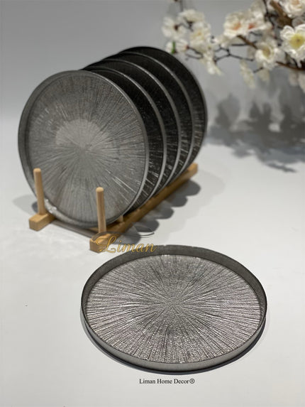 BRICARD PORCELAIN BRICARD REXY BORD | 21 CM ZILVER ( 1 DELIG )