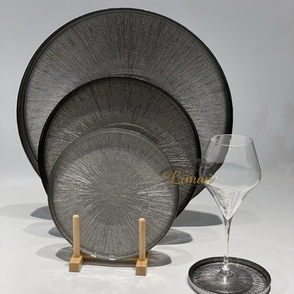 BRICARD PORCELAIN BRICARD REXY BORD | 21 CM ZILVER ( 1 DELIG )