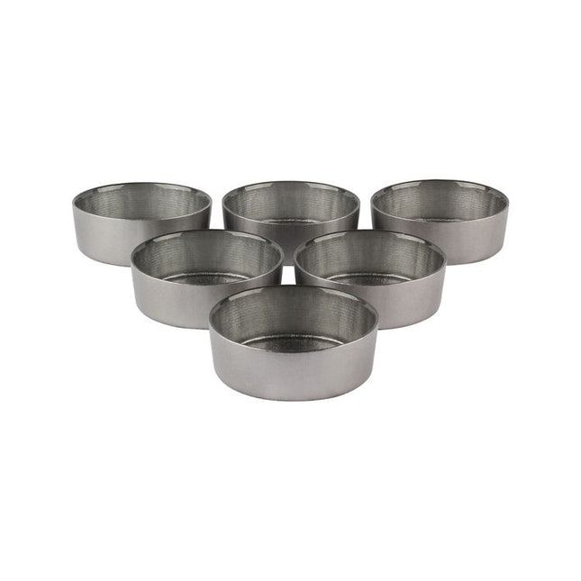 BRICARD PORCELAIN BRICARD REXY KOMMEN SET | 12 CM ZILVER 6-DELIG