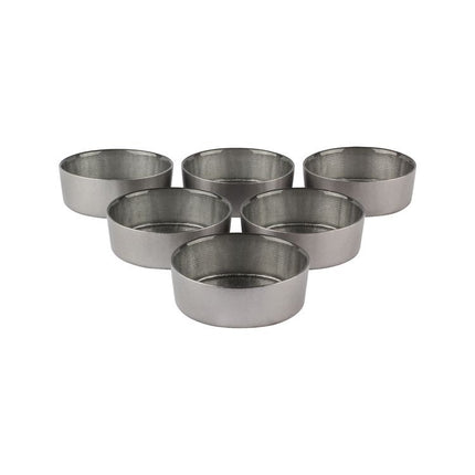BRICARD PORCELAIN BRICARD REXY KOMMEN SET | 12 CM ZILVER 6-DELIG