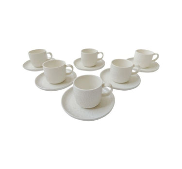 BRICARD PORCELAIN Bricard Valance Espressoset 12-Delig | 6-Persoons Wit