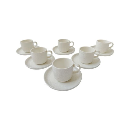 BRICARD PORCELAIN Bricard Valance Espressoset 12-Delig | 6-Persoons Wit