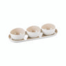 BRICARD PORCELAIN Cupido / Colmar Schalenset | Beige - Wit 4 Delig  (Barles / Perla)| Japandi Organisch Vorm