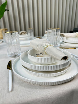 BRICARD PORCELAIN DION SERVIESSET  WIT 25-DELIG | 6 PERSOONS