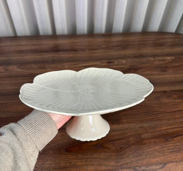 BRICARD PORCELAIN Florange Taartplatteau Taupe | 27 cm
