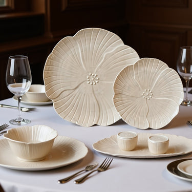 BRICARD PORCELAIN Florange Taupe Servies set 27 delig | 6 persoons - Bricard