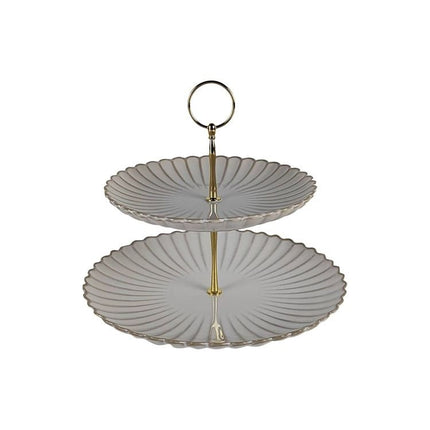 BRICARD PORCELAIN JULIA ETAGÈRE 2-LAAGS | 20-27 CM GOUD