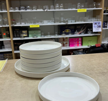 BRICARD PORCELAIN Marle White Gebaksset 7 Delig | 6 persoons