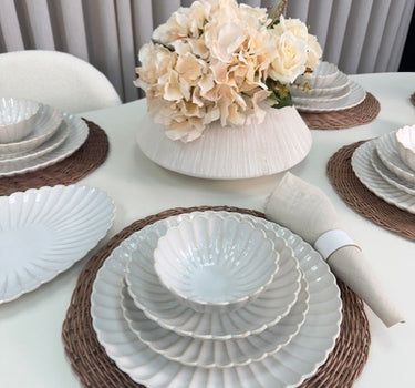 BRICARD PORCELAIN Nieuw Julia Serviesset 25 Delig | 6 Persoons Beige ( Paris ) ( Lotus )