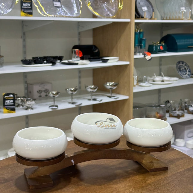 BVR Acacia Bondy Snack- / Tappasschaal 4 Delig ( Chubby )