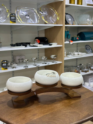 BVR Acacia Bondy Snack- / Tappasschaal 4 Delig ( Chubby )