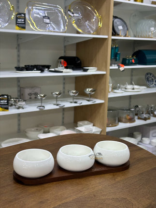 BVR Acacia Bondy Snack- / Tappasschaal 4 Delig ( Chubby )