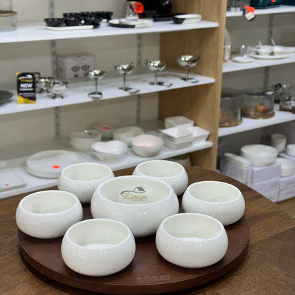 BVR Acacia Draaibord Bondy Snack- / Tappasschaal 8 Delig ( Chubby )