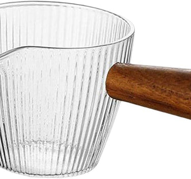 BVR Glazen Melkkannetje - Sauskom met handvat - Koffie serveren - Mini formaat - 120 ml - Transparant