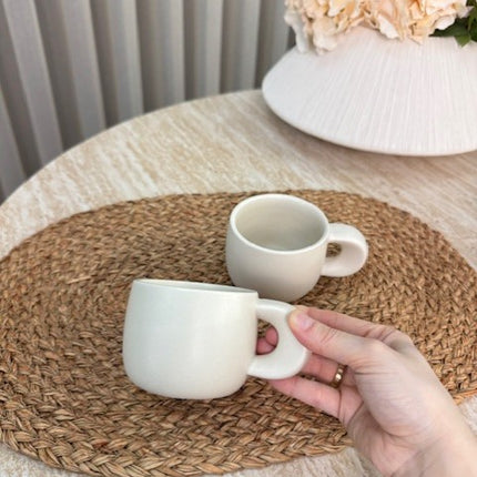 BVR Organisch ( Intenso ) Beker 2 Delig | Mat Beige