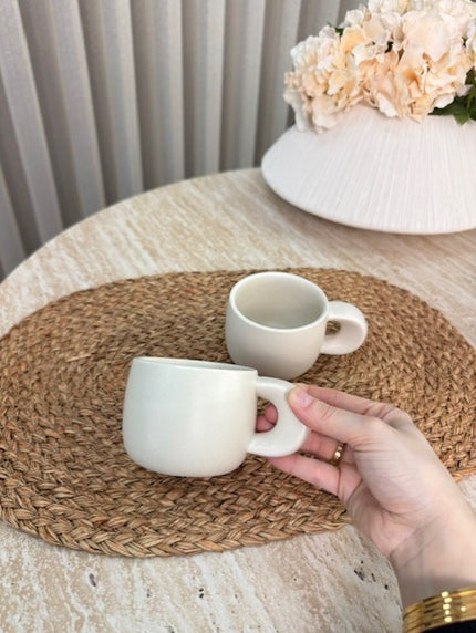 BVR Organisch ( Intenso ) Beker 2 Delig | Mat Beige