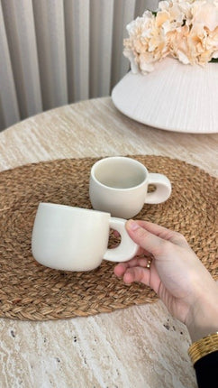 BVR Organisch ( Intenso ) Beker 2 Delig | Mat Beige