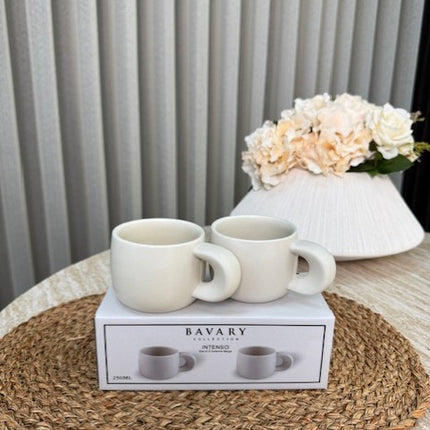 BVR Organisch ( Intenso ) Beker 2 Delig | Mat Beige