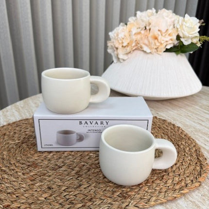 BVR Organisch ( Intenso ) Beker 2 Delig | Mat Beige