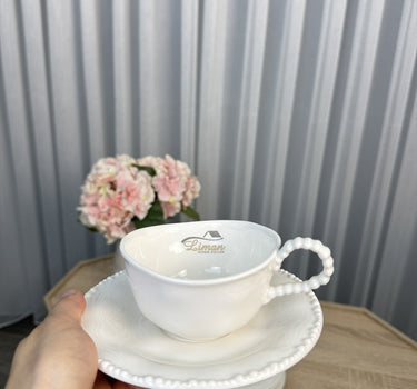 BVR Parel Koffieset 12 Delig | 6 Persoons Wit