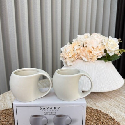 BVR Penguen ( Aesthetic ) Beker 2 Delig | Mat Beige