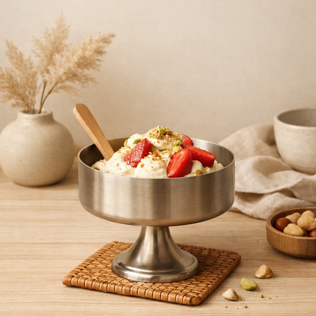 BVR Silvara ( Aura ) Mat rvs schalen coupe / 2 Delig ( 200 ML  )