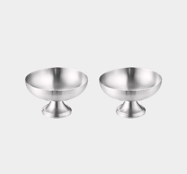 BVR Silvara ( Aura ) Mat rvs schalen coupe / 2 Delig ( 250 ML  )