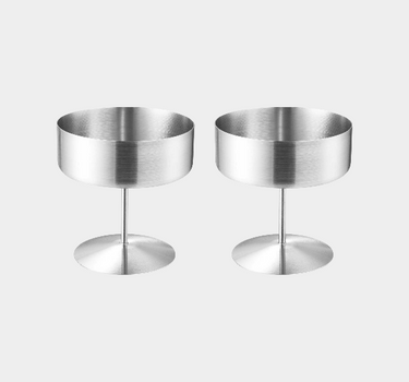 BVR Silvara ( Aura ) Mat rvs schalen coupe / 2 Delig ( 400 ML  )