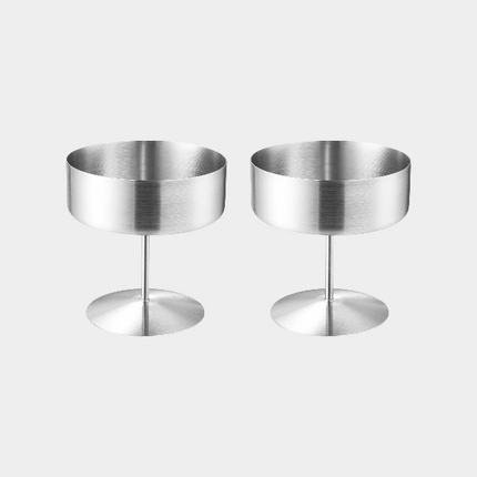 BVR Silvara ( Aura ) Mat rvs schalen coupe / 2 Delig ( 400 ML  )