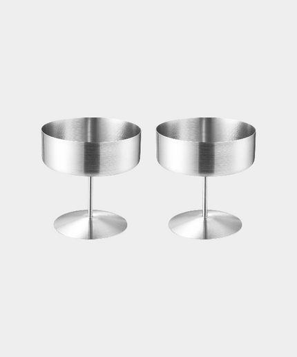 BVR Silvara ( Aura ) Mat rvs schalen coupe / 2 Delig ( 400 ML  )