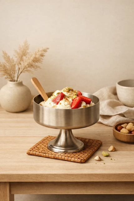 BVR Silvara ( Aura ) Mat rvs schalen coupe / 2 Delig ( 400 ML )