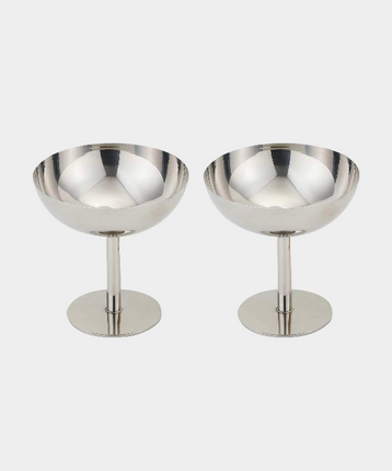 BVR Silvara ( Aura ) rvs schalen coupe / 2 Delig ( 13,5 cm )