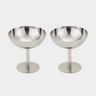 BVR Silvara ( Aura ) rvs schalen coupe / 2 Delig ( 9 cm )