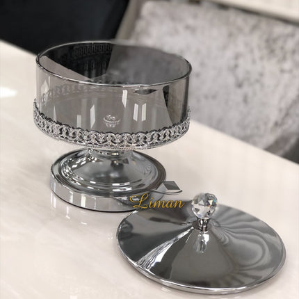 cinar Kronos Bonbonniere Met Voet Zilver