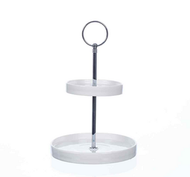 Cosy COSY ROND MINI ETAGERE WIT 15X15XH23CM