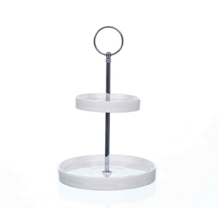 Cosy COSY ROND MINI ETAGERE WIT 15X15XH23CM