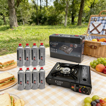 Easy Mobiele Gaskookstel - Camping kooktoestel - Picknick gasfornuis - Noodpakket gas